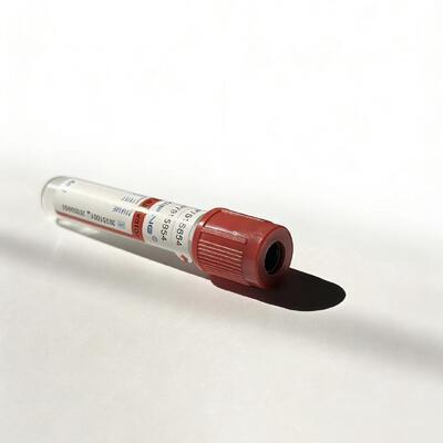 Red Top Clot Activator Tubes with Push-Down Safety Cap: Rapid Serum Collection, One-Handed Sealing