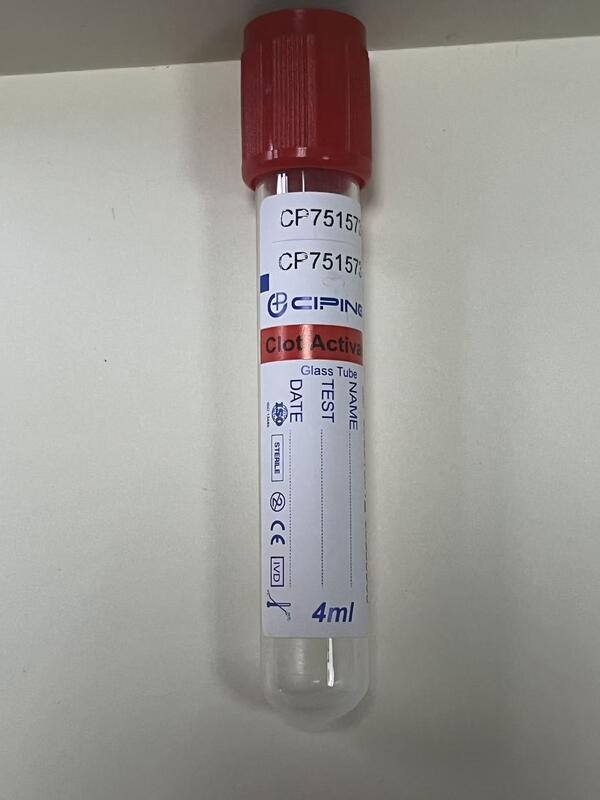 Clot Activator Blood Collection Tubes for Biochemistry, Serology & Immunology
