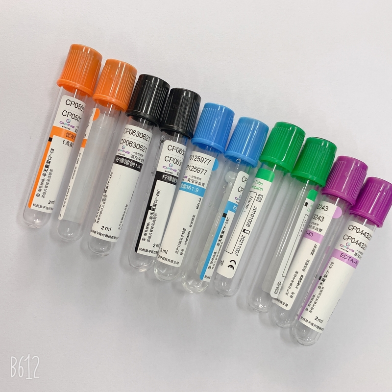 Surgical Vacuum Blood Collection Tube  Citrate Single Use 3ml 4ml 5ml