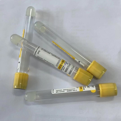 5ml Tıbbi Tek Kullanımlık Vakumlu Kan Alma Tüpü Sarı Baş Örtüsü