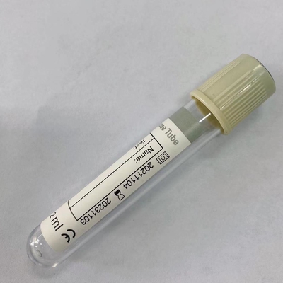 Glikoz için Sodyum Florür Tüpü EDTA Heparin Tüpü Gri Kapak