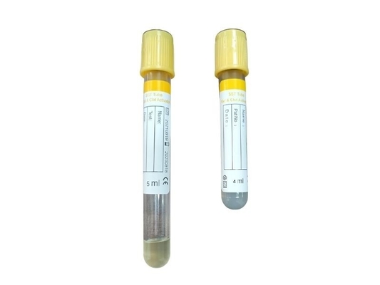 Kan Toplama 10ml için Sarı Üst SST Jel Pıhtı Aktivatör Tüpü