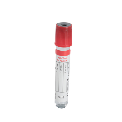 Kırmızı Üstü Eksi Yok Plain Vacuum Serum Kan Toplama Tüpü Tek kullanımlık Hastane Tıbbi Test