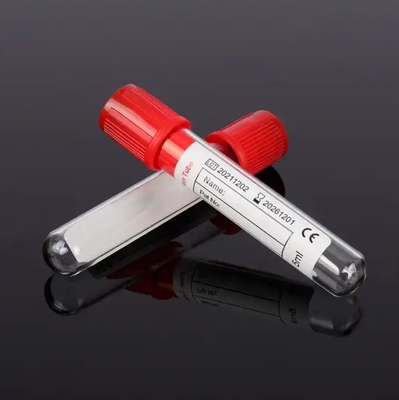 Tıbbi Hastane Serumu 1-10ml Cam PET Kan Testi Kırmızı Vakum Kan Toplama Eksiği Olmayan Basit Tüp