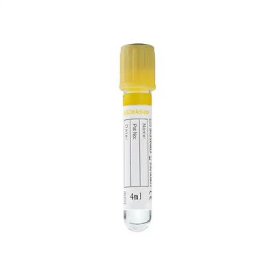 Sarı 13 * 75mm Cam Ayrımlı Gel Vakum Kan Toplama Tüpü 1-10ml Kapasite