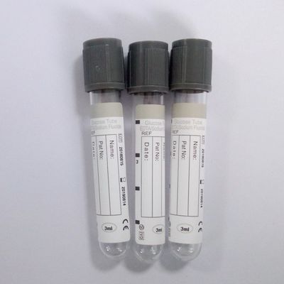 Gri sodyum florür (EDTA/heparin sodyum) 13*75mm2,3Kan şekeri değerini belirlemek için 4 ml vakum kan toplama tüpü